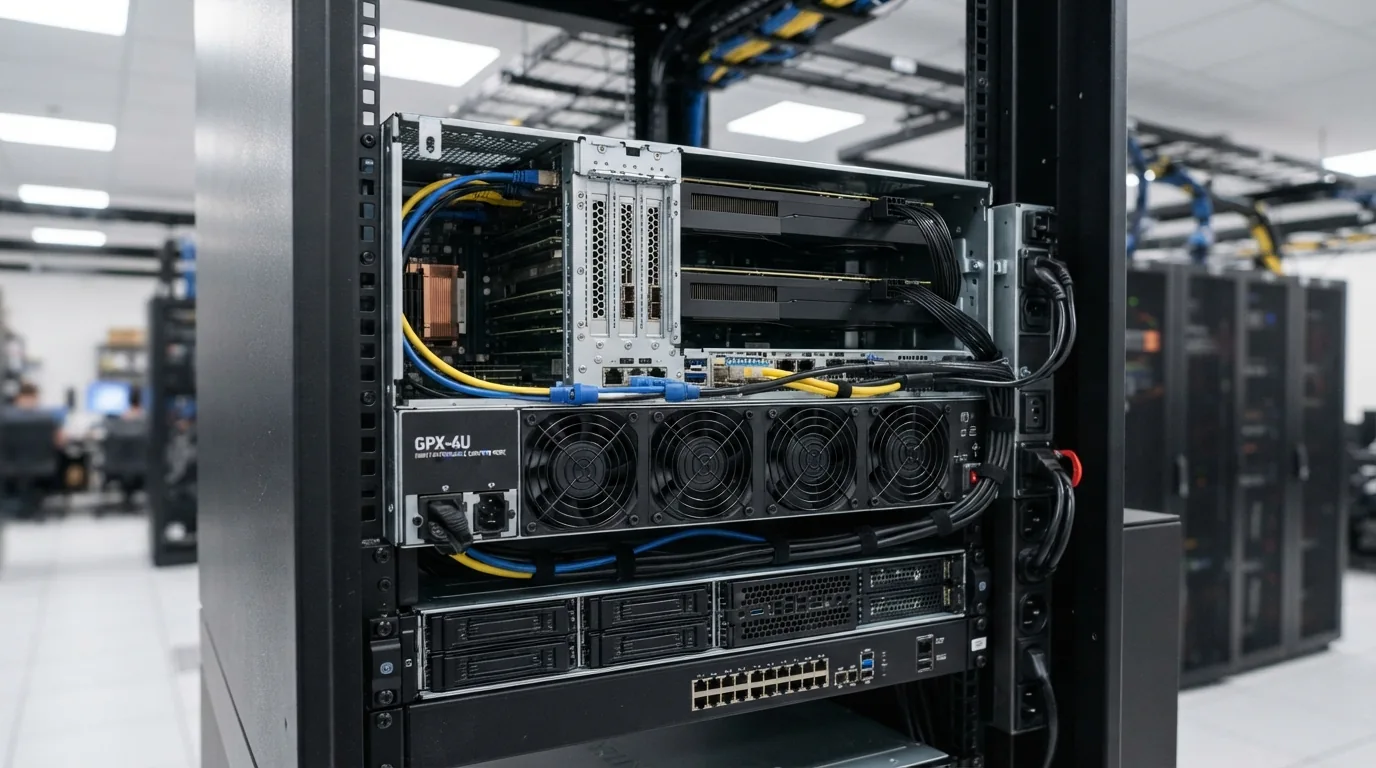 Иллюстрация к разделу «Особенности охлаждения GPU-сервера 4U»
