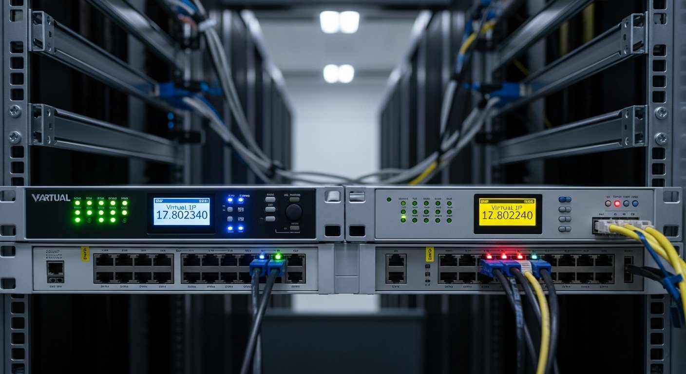 Две маршрутизирующие платформы с виртуальным IP, переключение между активным и резервным