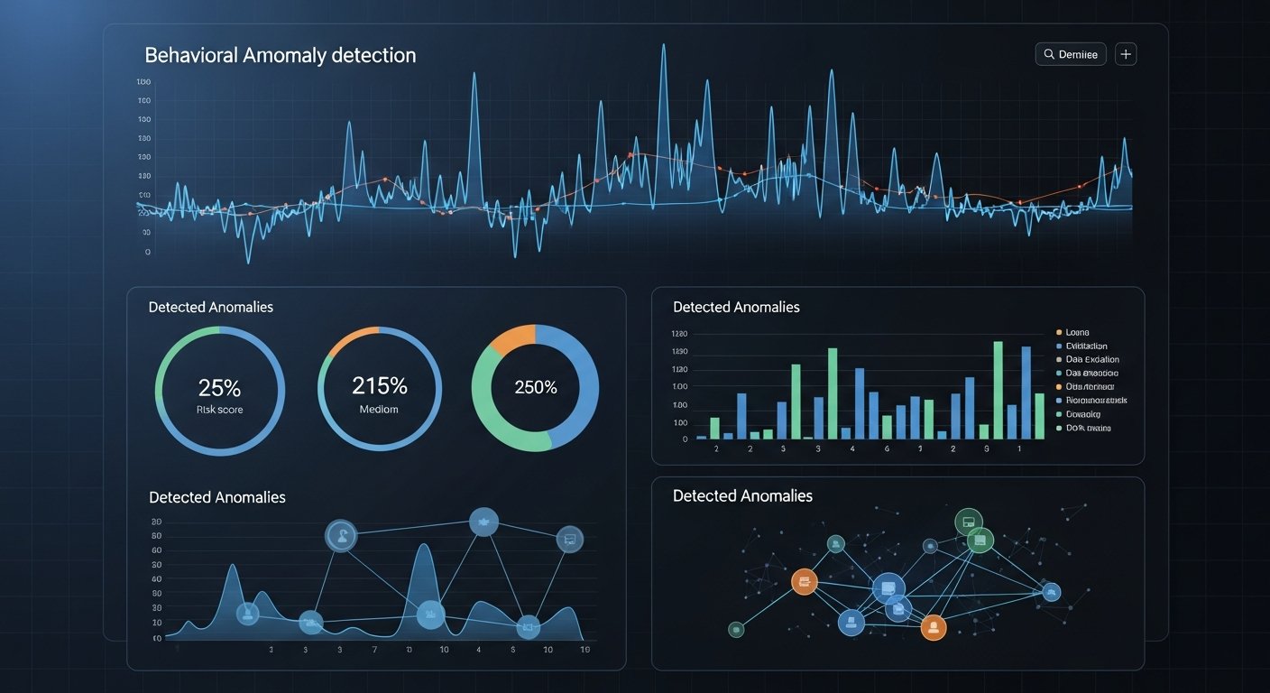 Dashboard EDR-системы с графиками обнаружения поведенческих аномалий.