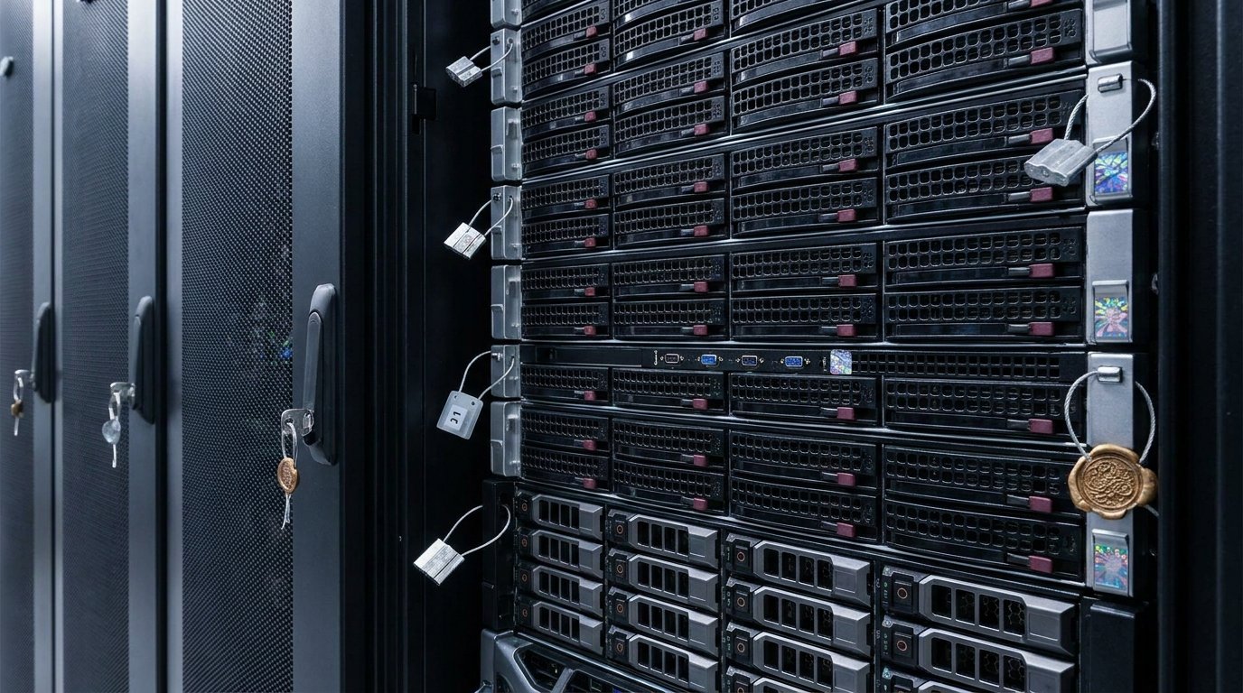 Физическая защита серверного оборудования с опечатыванием корпуса и пломбами