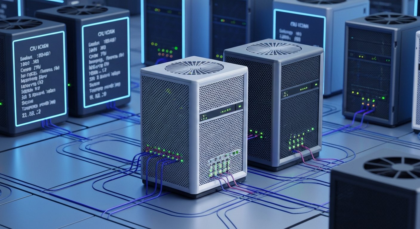 Серверы для Kubernetes с технически оформленными параметрами CPU, памяти, дисков.