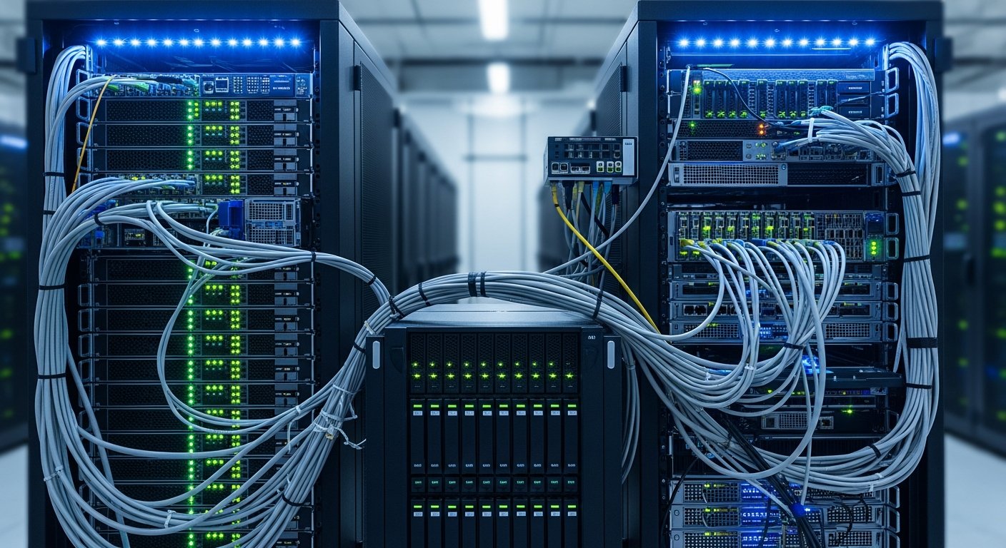 Shared storage архитектура: два узла подключены к общему хранилищу через кластерную файловую систему