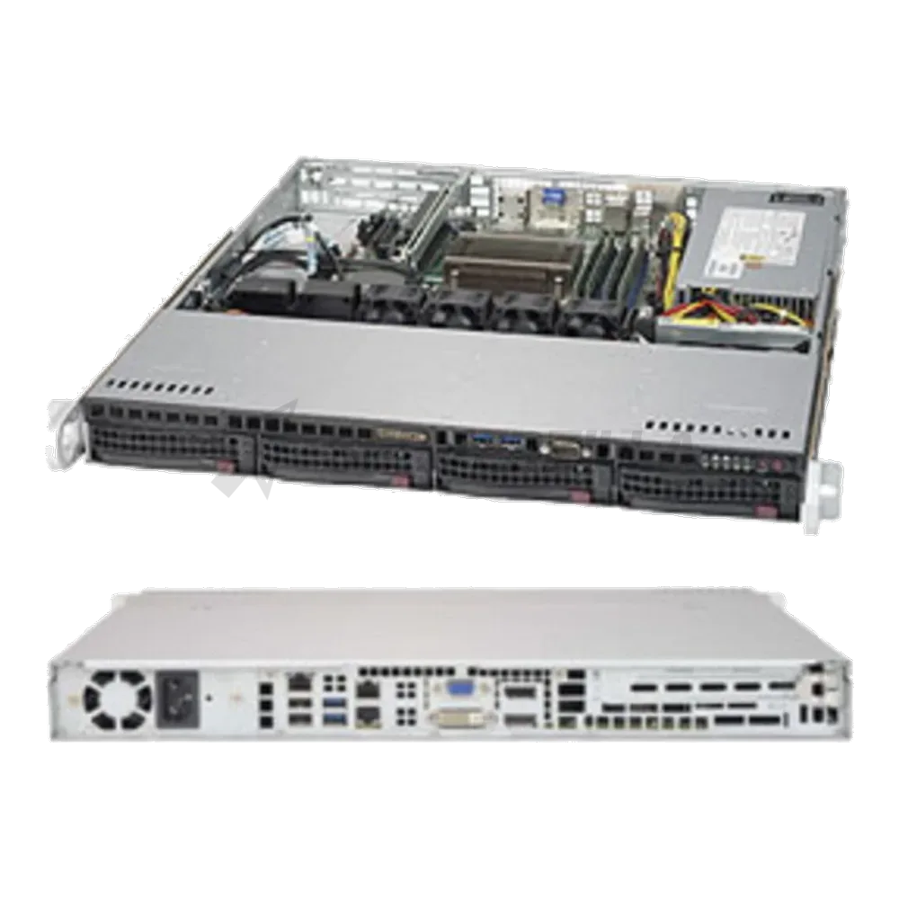 Платформа системного блока SuperMicro SYS-5019S-M2 1U Rackmount CSE-813MFTQC-350CB X11SSZ-F 4x SATA3, RAID 0, 1, 5, 10 support