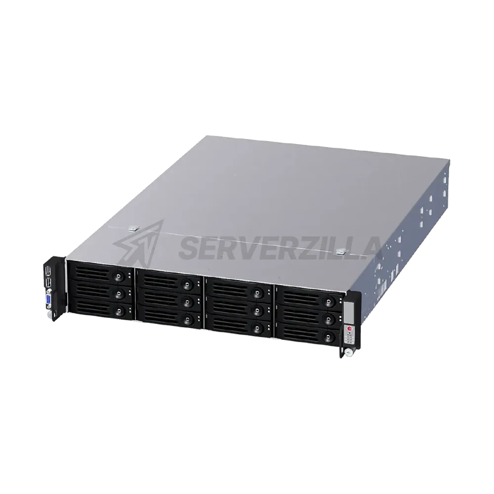 Серверный корпус/ 2U chassis; E-ATX, ATX, Micro-ATX, Mini-ITX MBs; 12 x 3.5" Swappable HDD Trays; RPS 1200W (1+1), Slide Rail: AC-R53