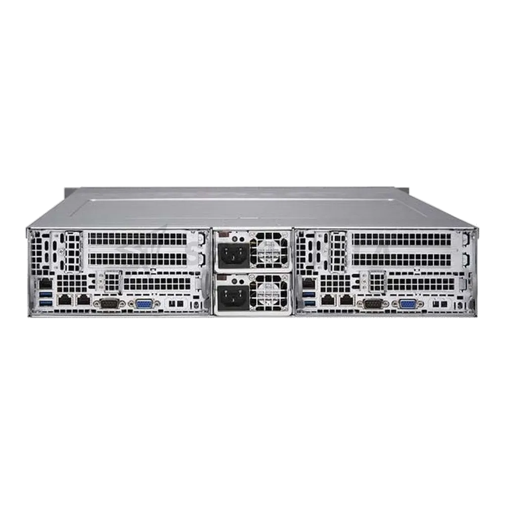 Платформа системного блока SuperMicro Bad Pack SYS-6029TR-DTR 2*node (2*LGA3647, C621, 8*DDR4(2933), 6*3.5" HS SATA3, 2*PCIE, 2*Glan, IPMI 2*USB 3.0, VGA, COM) 2*1200W bp — фото 2