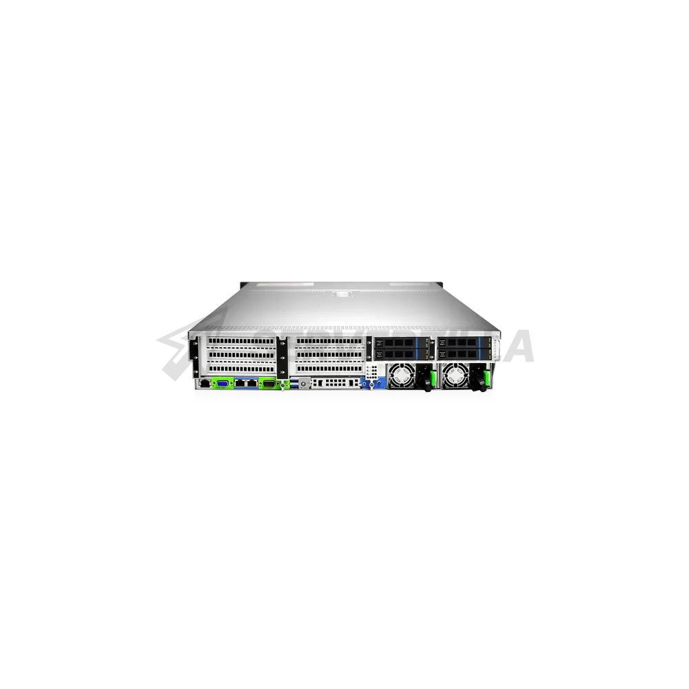 Серверная платформа/ Gooxi SR201-D12RE 2u 12 bay platform with expander backplane, based on AMD 7003 ; 2x 2.5" rear SAS/SATA; 2x 2.5" rear NVMe ; RAID 9460-8i 4G +BBU, 2xPCIe 4.0x16; 4xPCIe 4.0x8 ; RAIL kits; 2x1300W psu EU power cables — фото 2