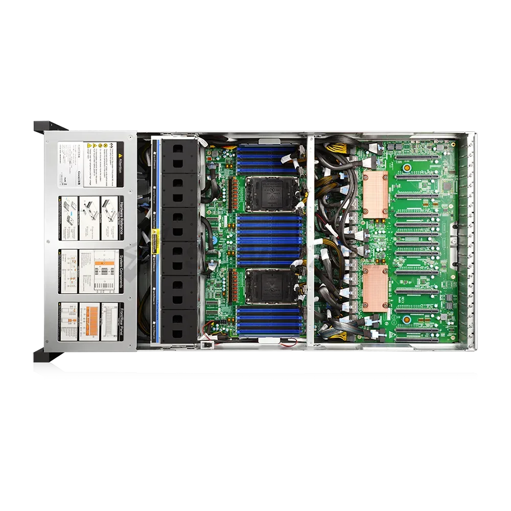 Серверная платформа/ Gooxi SY4108G-D24R-G4 GPU solution 4U 24bay server platform based on Gen 4th, 4* 2700W PSU, EU power cables, 4*GPU cables for H200, rail kits — фото 3