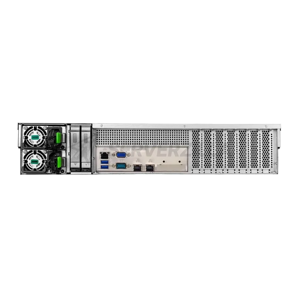 Компьютерный корпус IW-RS224-07 SLIMSAS BP 1200W*2/PDB/FAN 8038mm*4/ SLIMSAS*8 + SAS3 expander BP + rear 2.5" HDD module, tray with GRAY color without NVMe symbol mark/28"RAIL/power cord*2 — фото 4