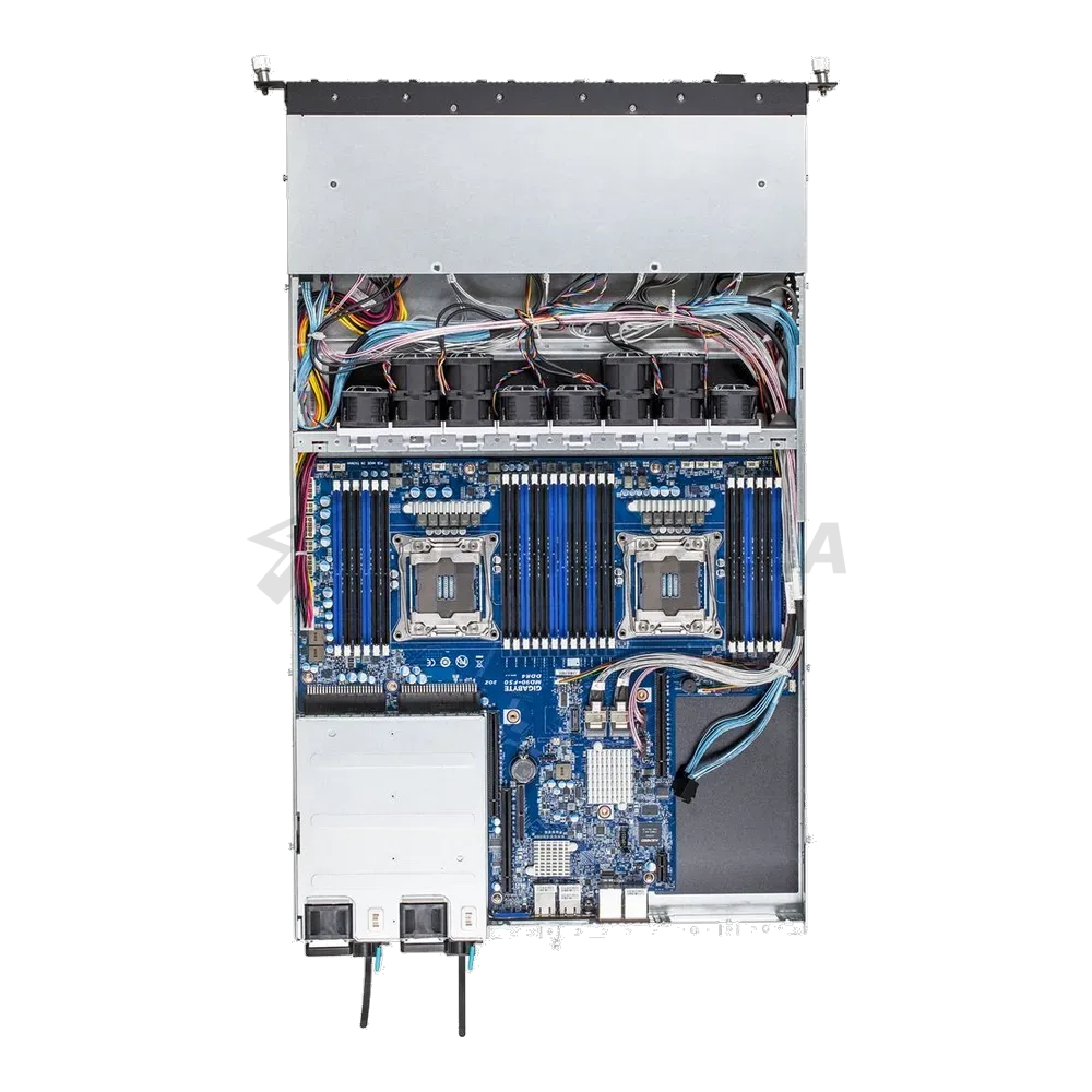 Платформа системного блока Gigabyte R180-F2A (R180F2A-110) 1U, 2xLGA2011 (E5-26xx V3/V4), 24xDDR4, up to 10x2.5, 2x1GbE, IPMI, 3x USB3.0 (1+2), 4xFAN, 2x800W, Rails — фото 4