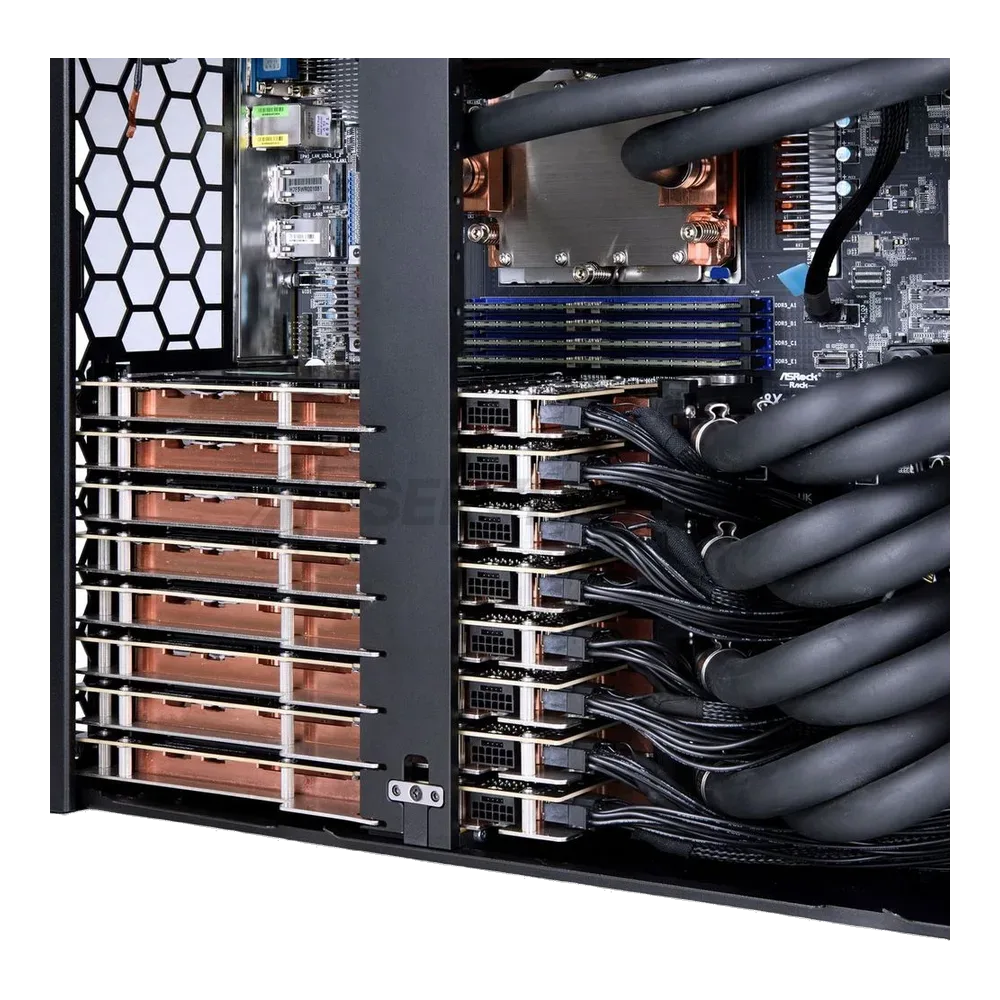 Сервер Crusader Squire 4135R (4U, 1xPRO 7955WX, 4x32GB DDR5 RDIMM ECC, 2x1TB M.2 NVME, 4xRTX 5090 32G, 4x1600W, AIo, WB2) — фото 2