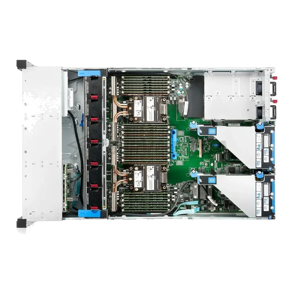 Платформа системного блока с ЦПУ HPE ProLiant DL380 G10+ S-4314 Rack(2U)/Xeon16C 2.4GHz(24MB)/1x32Gb2Rx4 PC4-3200R/MR416i-a 96W Smart Storage Battery (4Gb/RAID 0/1/ 10/5/50/6/60)/noHDD(8/24+2up)SFF BC U.3/noDVD/iLOstd/6PFansHP/2x10GbEthOCP3SFP+/EasyRK+CMA/1x800W — фото 2