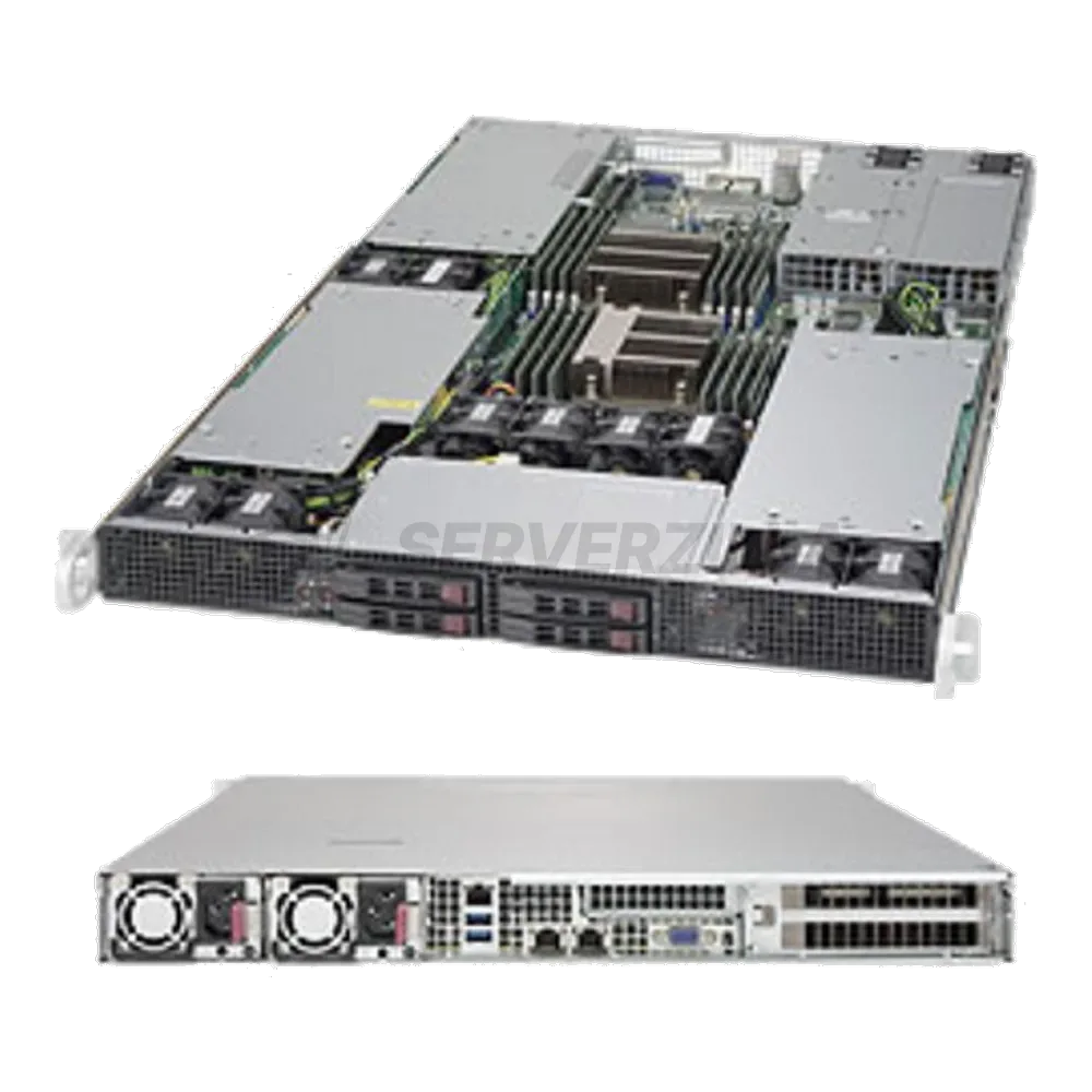 Платформа системного блока SuperMicro SYS-1028GR-TRT 1U Rackmount CSE-118GH-R1K66B X10DRG-HT LGA 2011 16xDDR4 10xSATA3 4xUSB3.0 2xUSB2.0 VGA 4xPCI-Ex16 PCI-E3.0x8 (in x16)