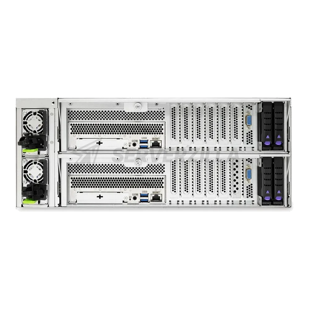 Платформа системного блока AIC XP1-A401TU01 4U 24-bay high availability storage server, 24x 12G SATA/SAS hot-swap 3.5/2.5" bay, 2x canister, 1200W 1+1 Platinum redundant power supply, 8x 6038 fan, 36" slide rail, w/o bezel Per canister node: Tucana motherboard, Intel Lewisburg, DDR4 RDIMM x16, Intel — фото 5