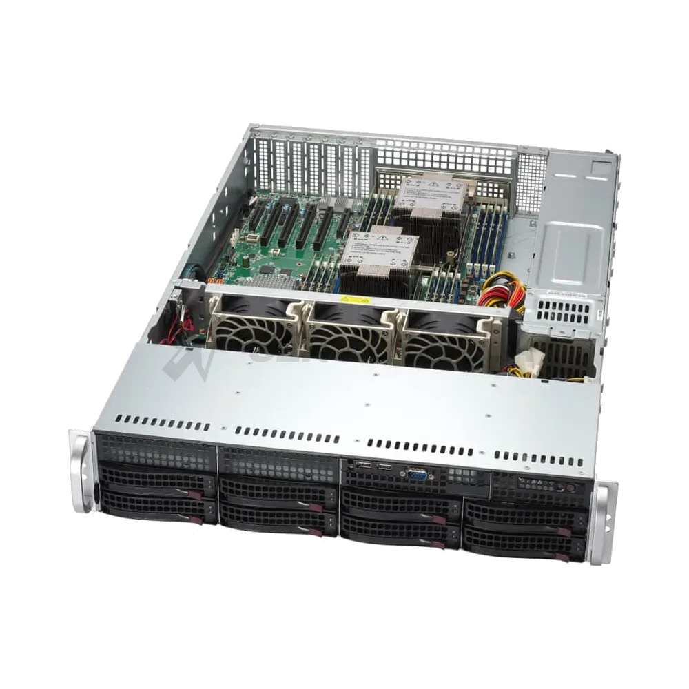 Supermicro 223XQ0816R-371024 (2U/621P-TRT/2x6434/1024GB/2x3200GBNVME+16TBHDD+2x7680GBSATASSD/2x10GbE/2xPSU/RMKit)