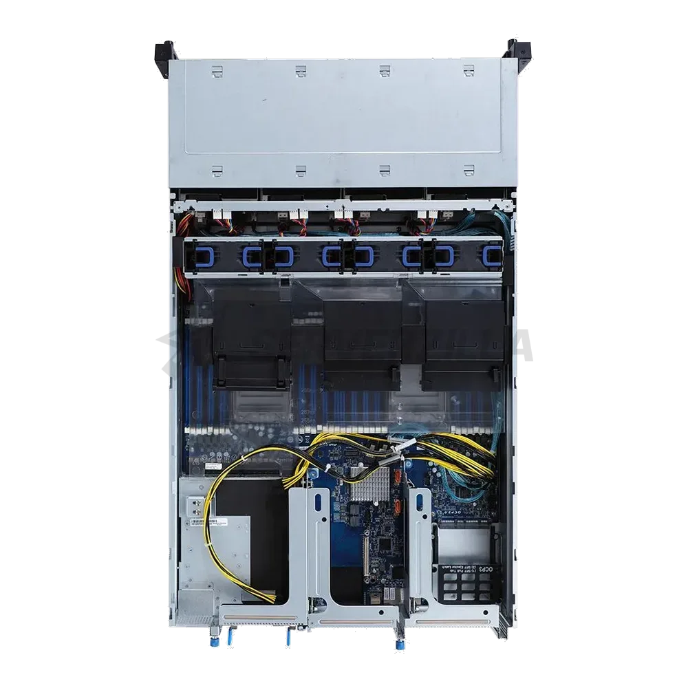Платформа системного блока Gigabyte R282-G30 2U, 2x LGA4189, 32x DIMM DDR4, 12x 3.5" SAS/SATA 4x NVME Gen4, 2x 1Gb/s Intel I350-AM2, 5x PCIE Gen 4 x16 support 3x double slot GPU, 1x OCP 3.0 x16, 1x OCP 2.0 x8, AST2600, 2x 2400W (600150) — фото 4