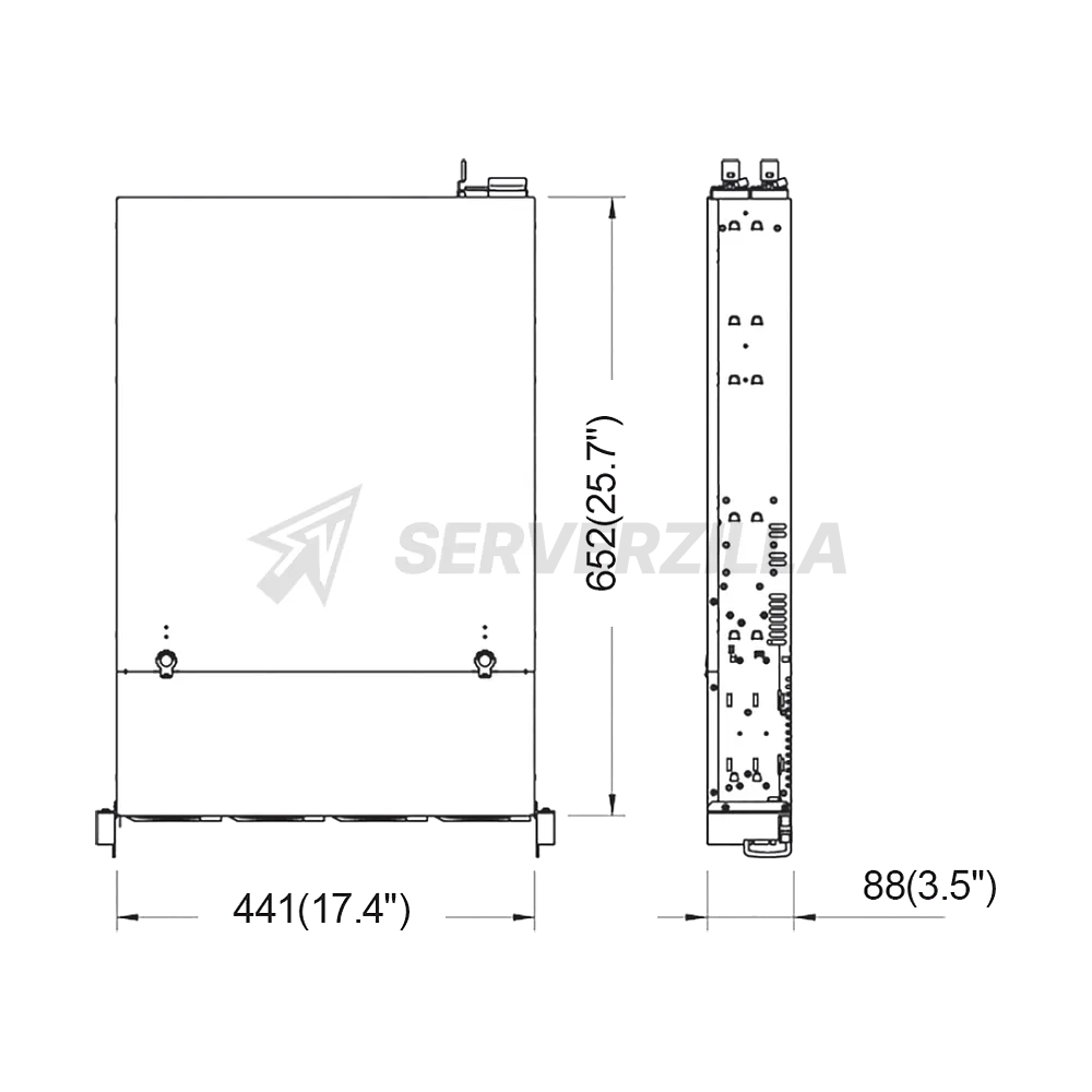 Серверный корпус/ 2U chassis; E-ATX, ATX, Micro-ATX, Mini-ITX MBs; 12 x 3.5" Swappable HDD Trays; RPS 1200W (1+1), Slide Rail: AC-R53 — фото 4