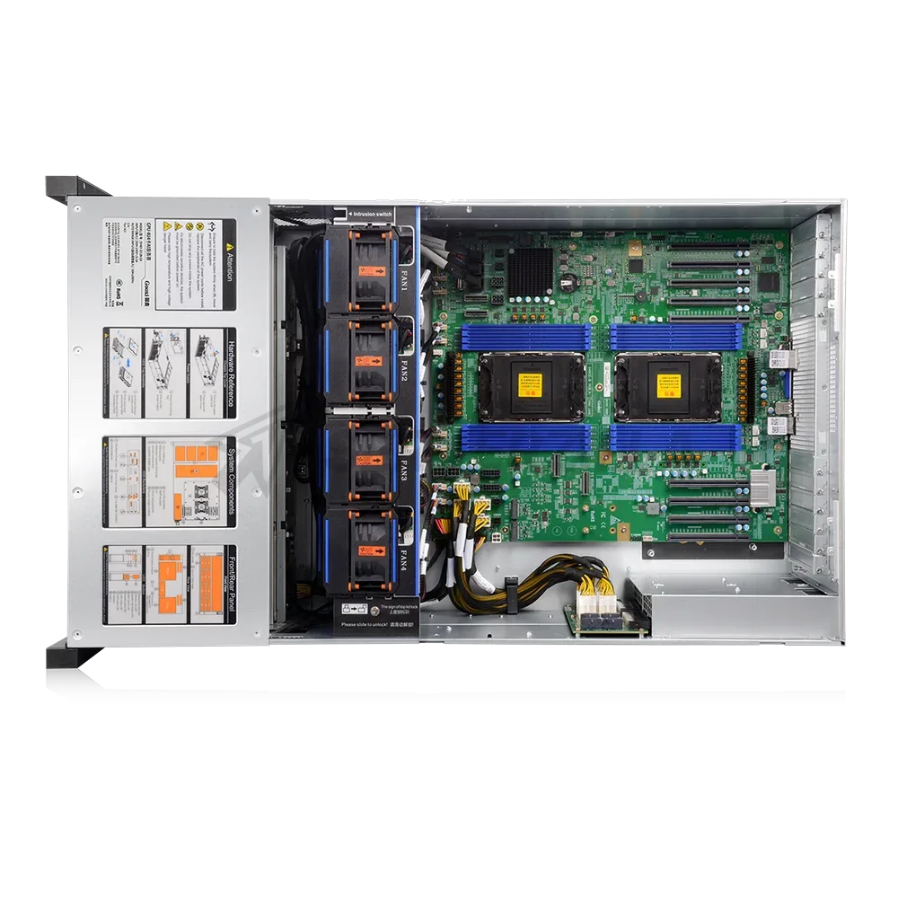 Серверная платформа/ Gooxi SY4104G-D12R-NV-G4 GPU solution 4U 12bay server platform based on Intel Gen 4th; 2* 2700W PSU, rail kits, EU power cables — фото 3