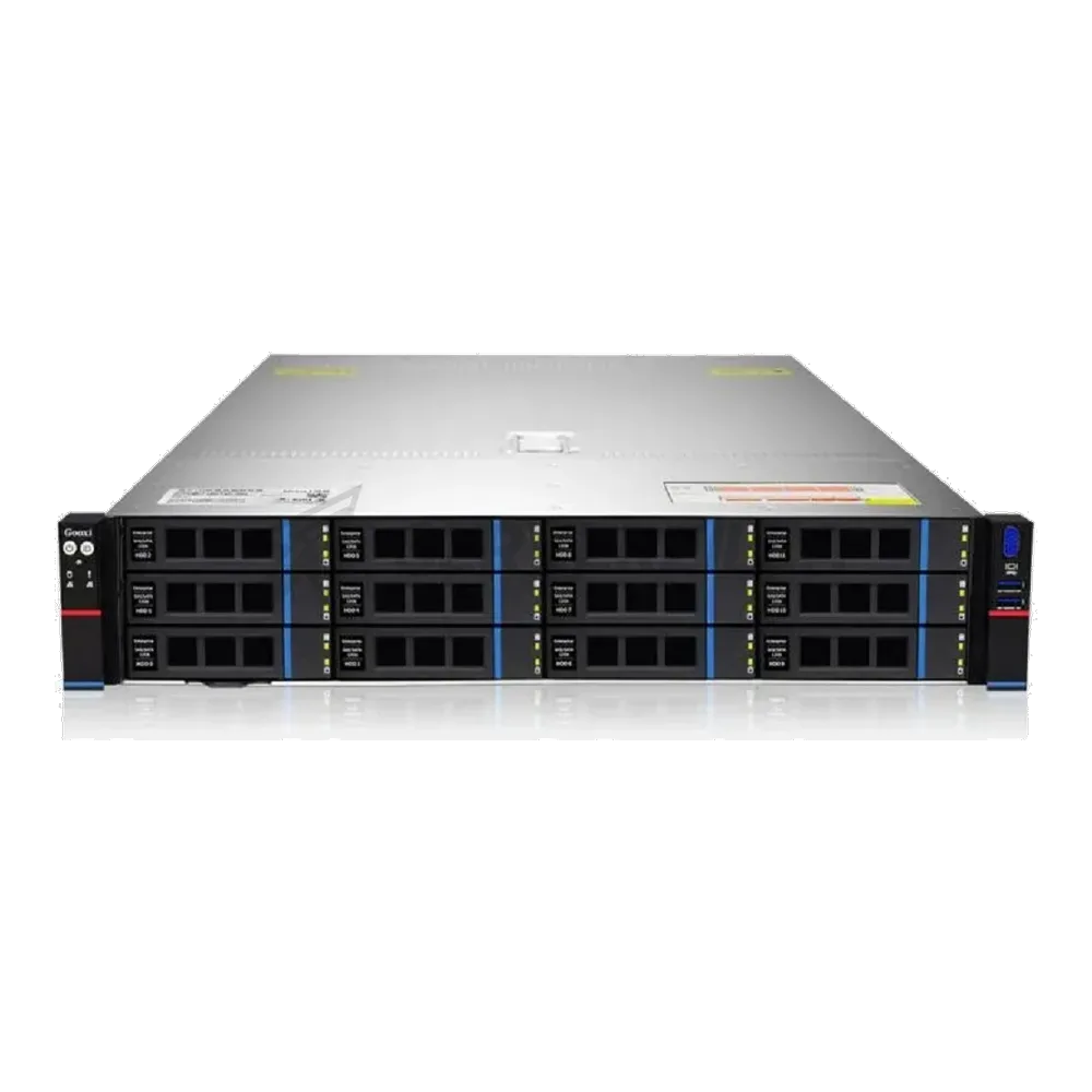 Gooxi SR201-D12R-NV-G2 2U, 2x Socket SP5; 24x DDR5; 12x 3.5" (2.5") SATA/SAS/NVMe;2x 2.5" rear SAS/SATA; 2x 2.5" rear NVMe ; 2х M.2 NVMe 2280; 2xPCIe 5.0x16; 4xPCIe 5.0x8; OCP3.0; 2x1GbE i350; IPMI; — фото 4