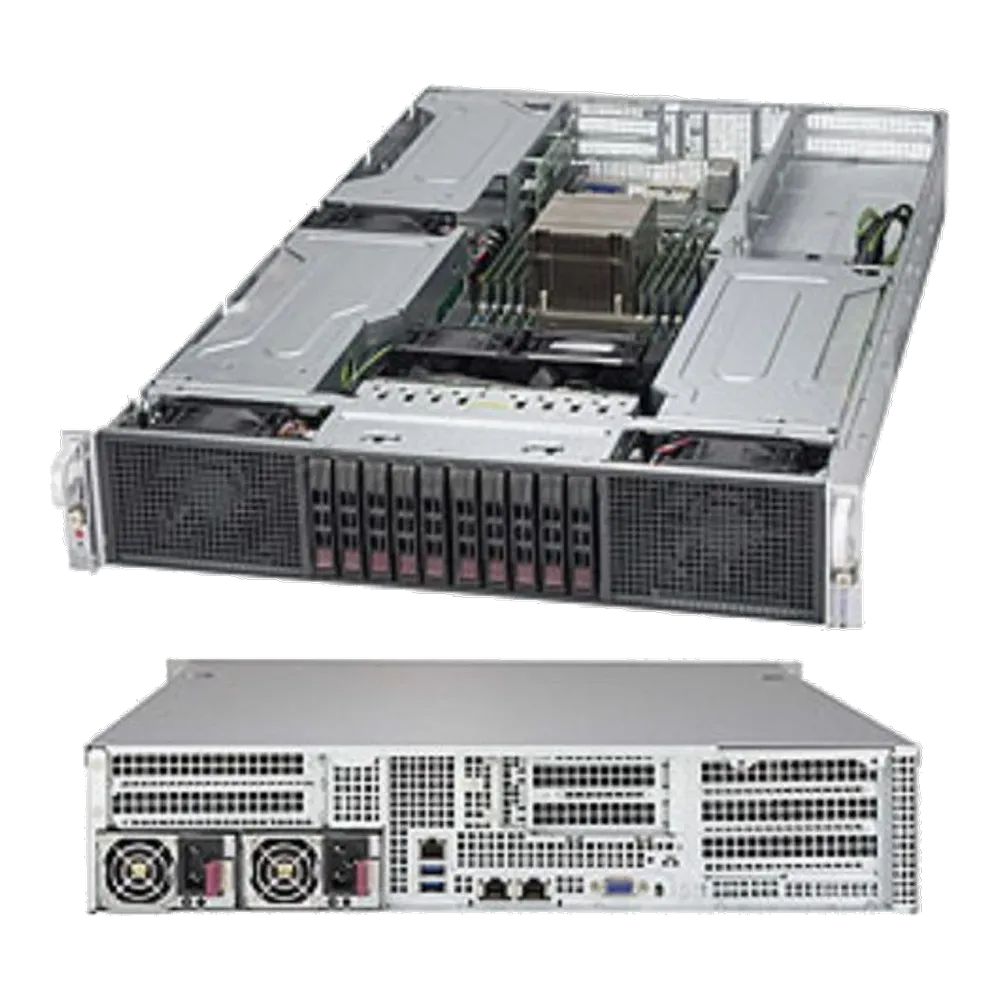 Платформа системного блока SuperMicro SYS-2028GR-TR 2U CSE-218GH-R2K03B X10DRG-H LGA 2011 16xDDR4 10xSATA3 4xUSB3.0 2xUSB2.0 VGA 4xPCI-E3.0x16 PCI-E3.0x8