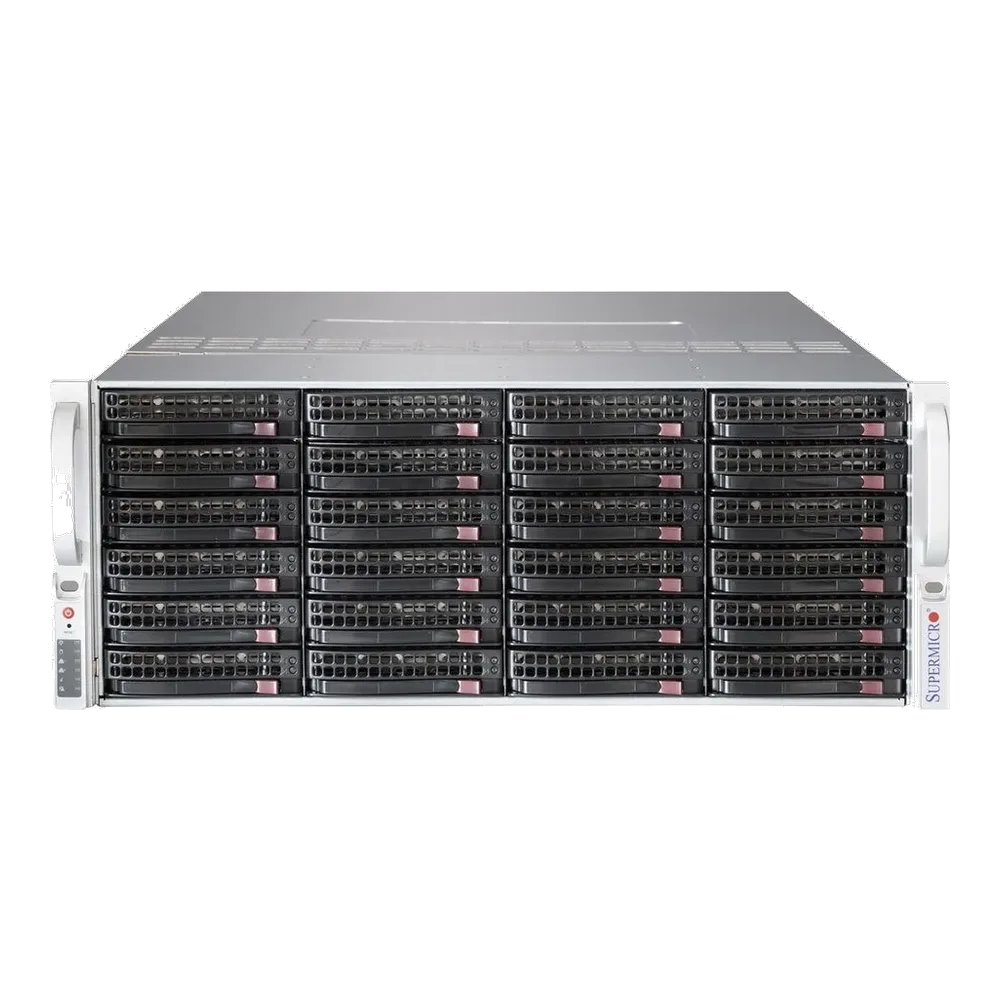 Платформа системного блока SuperMicro SSG-6049P-E1CR24L 4U, 2xLGA3647, 16xDDR4, 24x3.5 SAS/SATA, 2x2.5 SATA Rear, CSE-847BE1C4-R1K23LPB, X11DPH-T, SAS LSI3008, 2x10GBase-T, 3xPCIE x16, 2xPCIEx8 (slot 2&3 occupied by SAS controller), 2x1200W