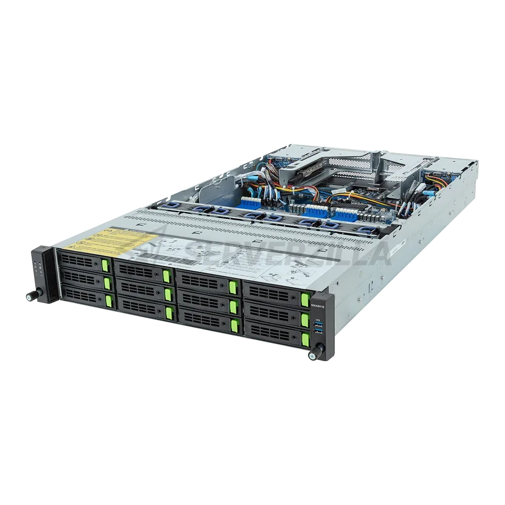 Шасси серверное Gigabyte Server Platform R283-Z94 Rev.3x / 2U / 2xAMD (9004/9005) / 2xHS / 24xDIMM / 12xLFF NVME/SAS/SATA + 4xSFF SATA/SAS + 3xM.2 PCIe Gen3 / 2x1GbE / 2xOCP 3.0 / 2xFHHL / 2x1600W / Rails / 1Y