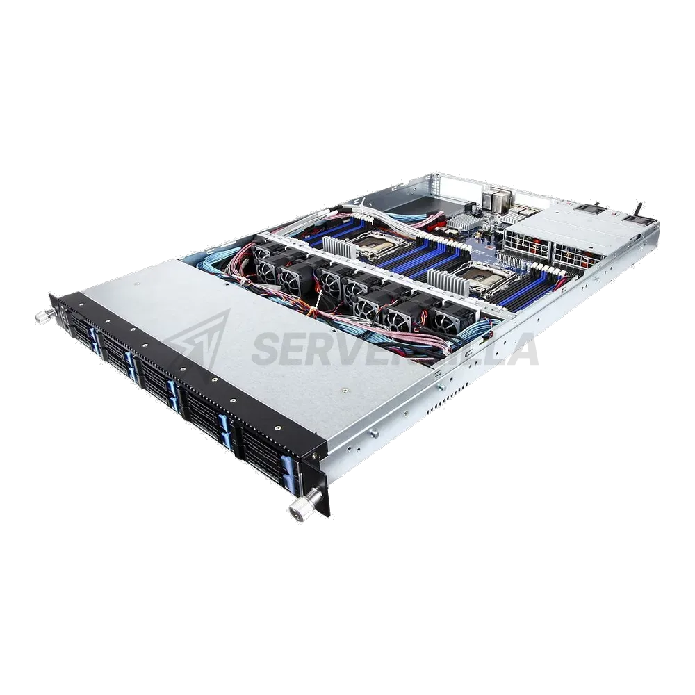 Платформа системного блока Gigabyte R180-F2A (R180F2A-110) 1U, 2xLGA2011 (E5-26xx V3/V4), 24xDDR4, up to 10x2.5, 2x1GbE, IPMI, 3x USB3.0 (1+2), 4xFAN, 2x800W, Rails