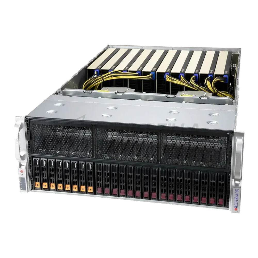 Supermicro SYS-420GP-TNR 4U, 10x Dual Slot GPU, 2xLGA4189 (up to 270W), 32xDDR4(3200),16x2.5" SAS/SATA, 8x2.5" SAS/SATA/NVME, 10xPCIE x16 (for GPU),1xPCIE x16,1xAIOM (OCP 3), 2x1000Base-T, 4x2000W: 1x — фото 2