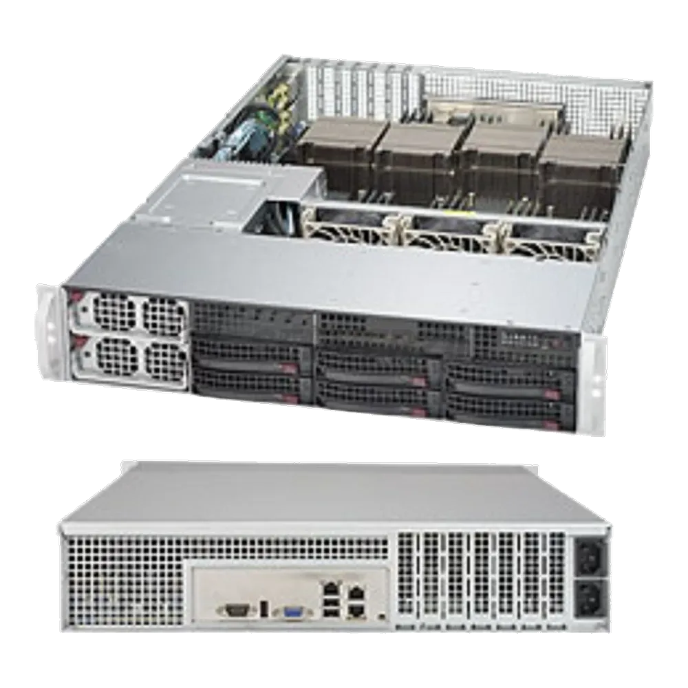 Платформа системного блока SuperMicro SYS-8028B-TR4F 2U Rackmount 2U Rackmount X10QBL-4 SATA2 (3Gbps) with RAID 0, 1, 5, 10 SATA3 (6Gbps) with RAID 0, 1