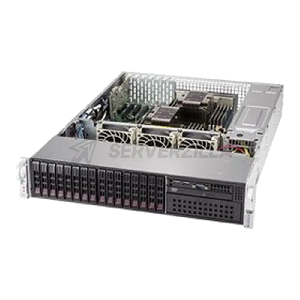 Платформа системного блока SuperMicro SYS-2029P-C1R 2U, 2xLGA3647, iC621, 16xDDR4, 16x2.5 HDD, 1xM.2 PCIE 22110, 2x1GbE, IPMI, 2x1200W, (CSE-213AC-R1K23LPB,X11DPi-N) (292103)