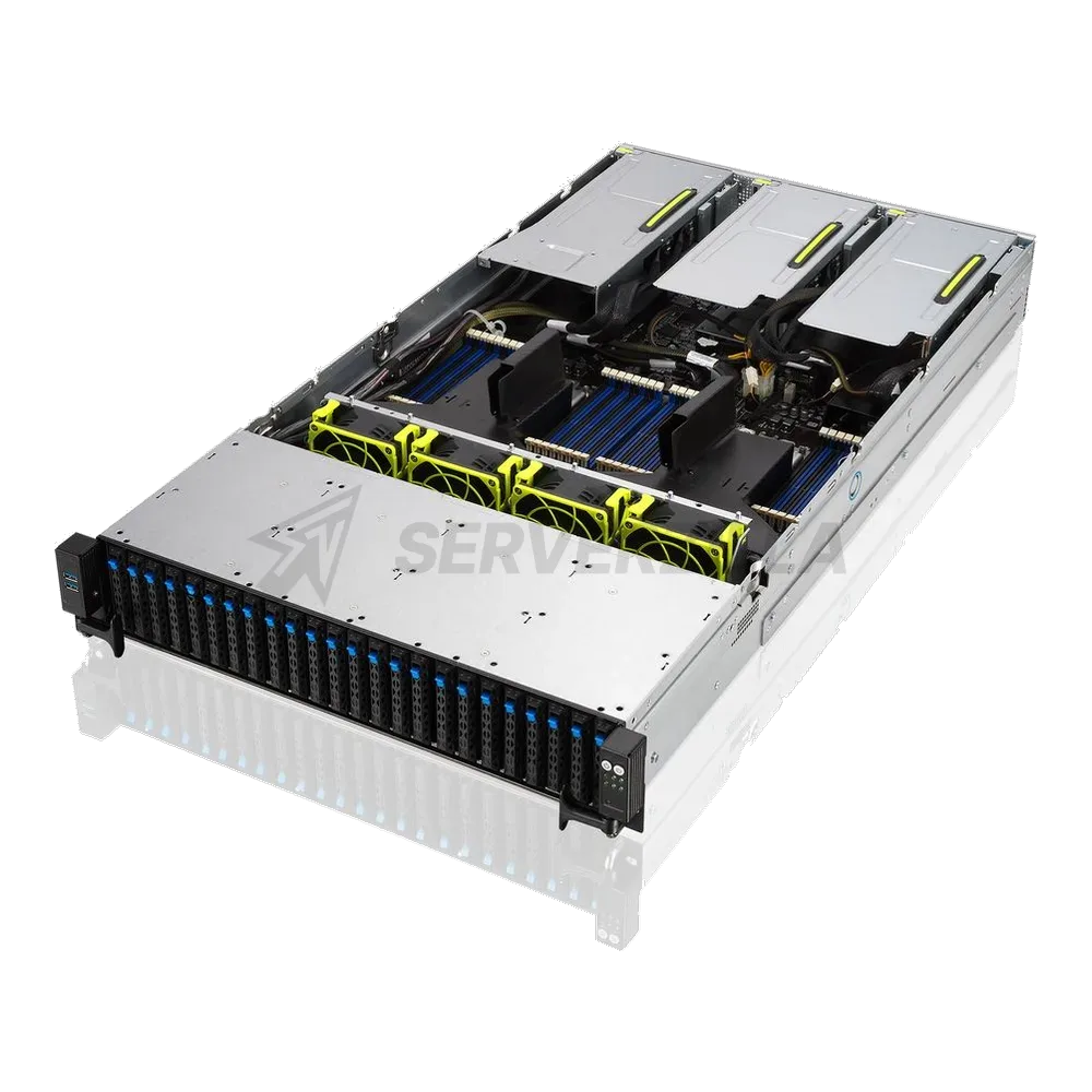 Платформа системного блока ASUS RS720A-E11-RS24U 6x SFF8643 (SAS/SATA)+ 4x SFF8654x8 (support 24xNVME with expander) on the backplane, 2x 10GbE (Intel x710), 2x 1600W — фото 2