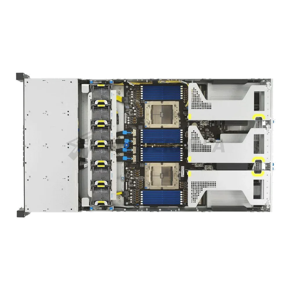 Сервер Crusader Squire 2255R (Rack 2U, 2xEpyc 9535 (64C/128T, 2.5 GHz, 256 MB), 12x64GB DDR5 DIMM ECC reg., 4x3.84TB U.2 NVMe, 2x25Gb/s SFP28, 2xL40S 48 Gb, 2x3200W, No OS) — фото 5
