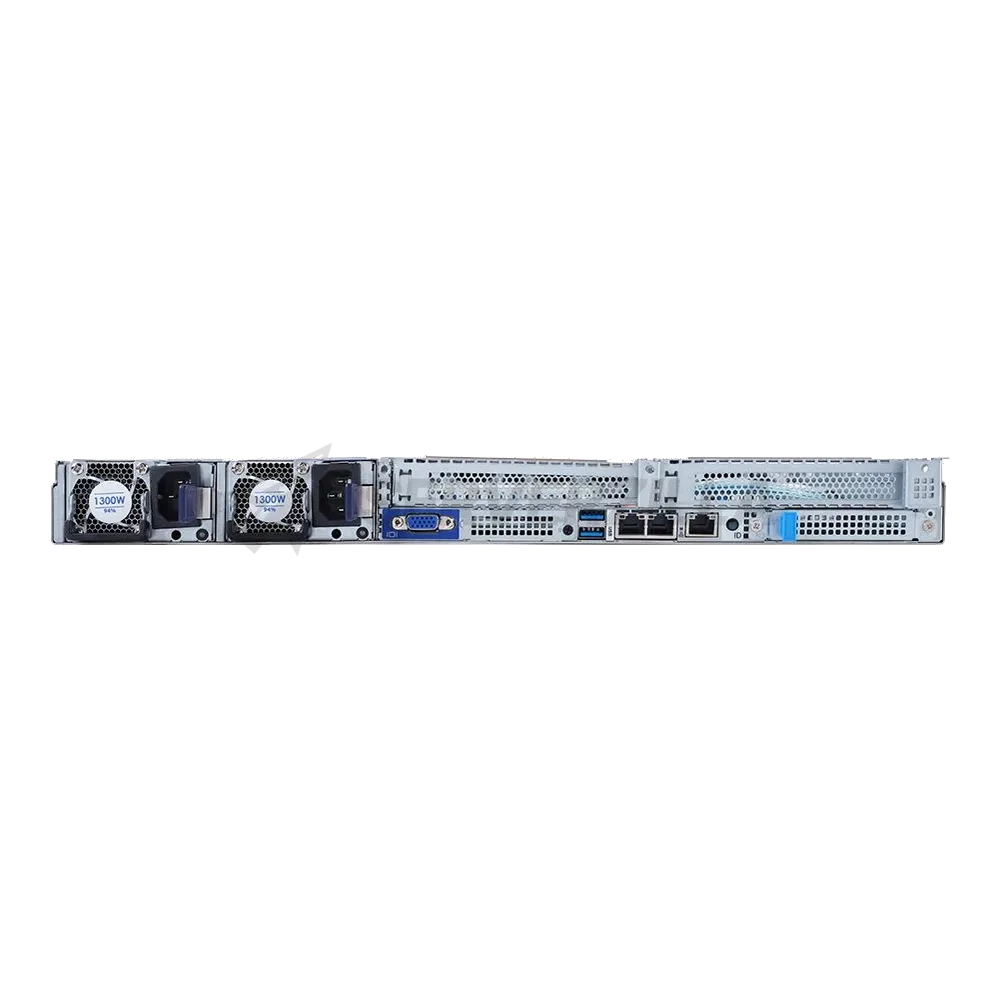 Платформа системного блока Gigabyte R182-M80 1U, 2x LGA4189, 32x DIMM DDR4, 4x 3.5" SAS/SATA, 4x 2.5" 9.5 mm SATA/NVME Gen 4, 2x 1Gb/s Intel I350-AM2, 2x PCIE Gen 4 x16, 1x OCP 3.0 x16, 1x OCP 2.0 x8, AST2600, 2x 1300W — фото 5