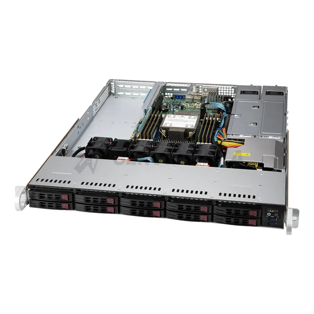 Supermicro 0000000917 (1U/110P-WTR/4314/32GB/2x6TB/2x960GBM.2/VROC/2x10GbE/2xPSU/RMKit)