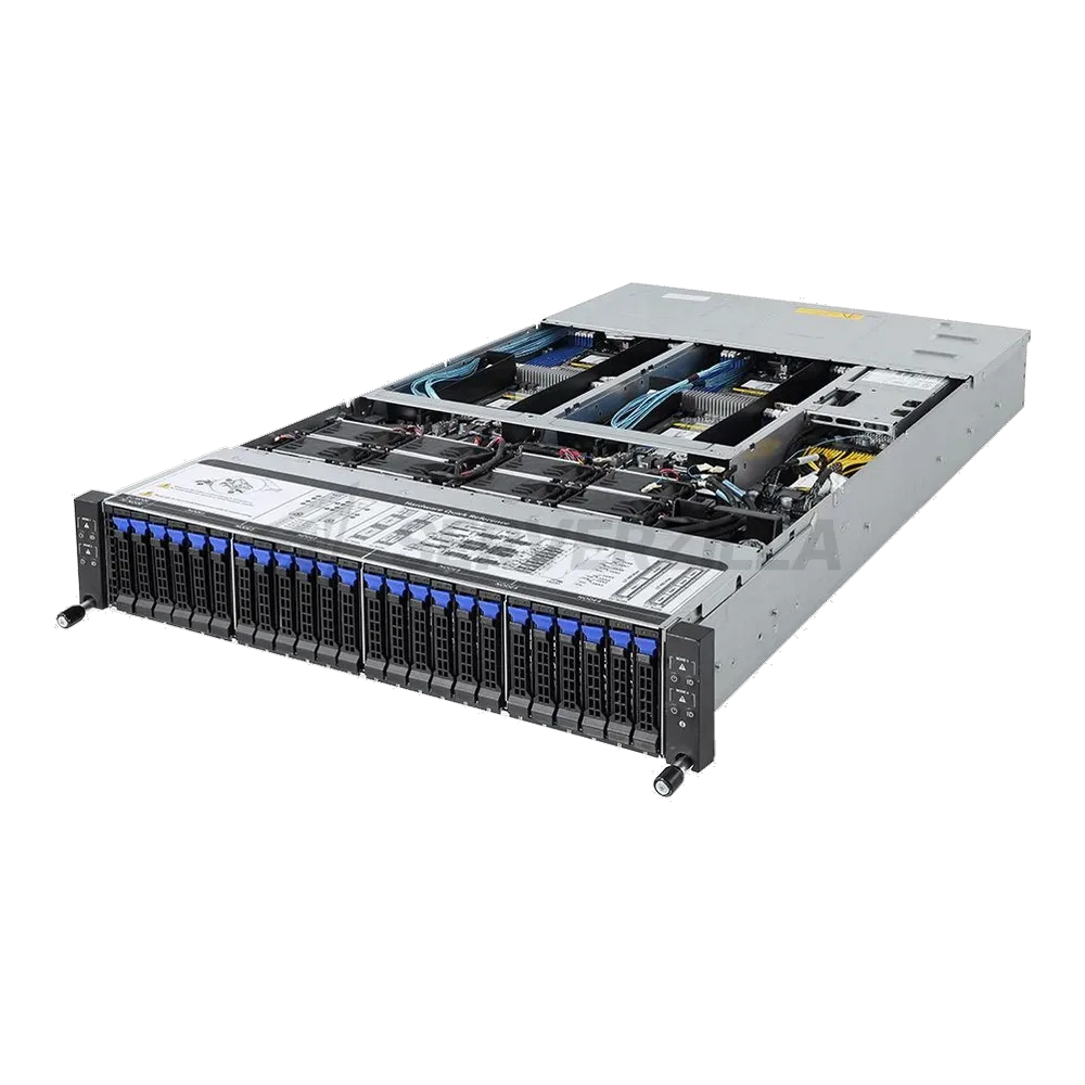 Платформа системного блока Gigabyte H261-Z60 6NH261260MR-00-XXX SERVER BAREBONE 2U - 4 nodes, Intel® I350-AM2, 8 x LGA 4094 sockets (AMD Epyc), DDR4, 24 x SATA/SAS hot-swappable HDD/SSD bays, 8 x LGA 4094 sockets