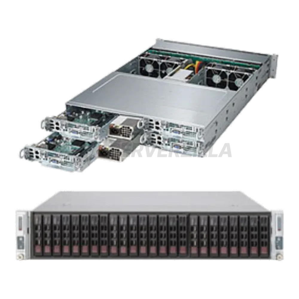 Платформа системного блока SuperMicro SYS-2028TP-HTR 2U Rackmount CSE-217HQ+-R2K04B BPN-ADPX9- X10DRT-P LGA2011 16xDDR4 6xSATA3 2xUSB3.0 PCI-E3.0x16 LP slot