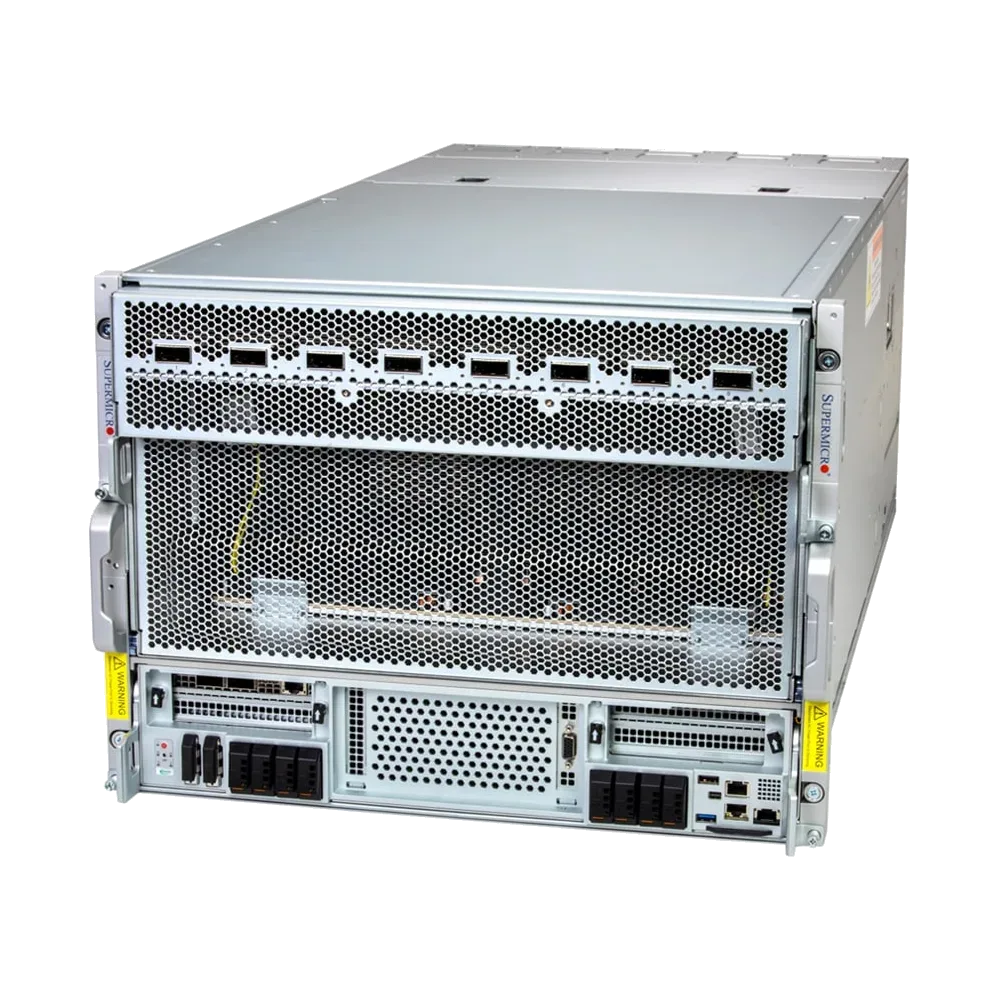 Сервер SuperMicro SYS-822GS-NB3RT (8U, X14, HGX B300 8GPU, X14DBG-LC, CSE-GP807TS, 2x6767P, 32x64GB, 1xSSD 960GB, 1xAOC-623106AN-CDAT) [SYS-822GS-NB3RT]