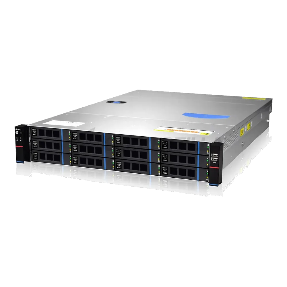 Gooxi RMC2112-670-HS-NV 2U 12x 3.5" (2.5") SATA/SAS/NVMe; 2x 2.5" rear SAS/SATA;  backplane 3xSFF-8643 + 6x slimSASx8;  MB EEB/CEB/ATX/Micro ATX; 7x LP slots;  2x1300W(EU power cables), rail — фото 2