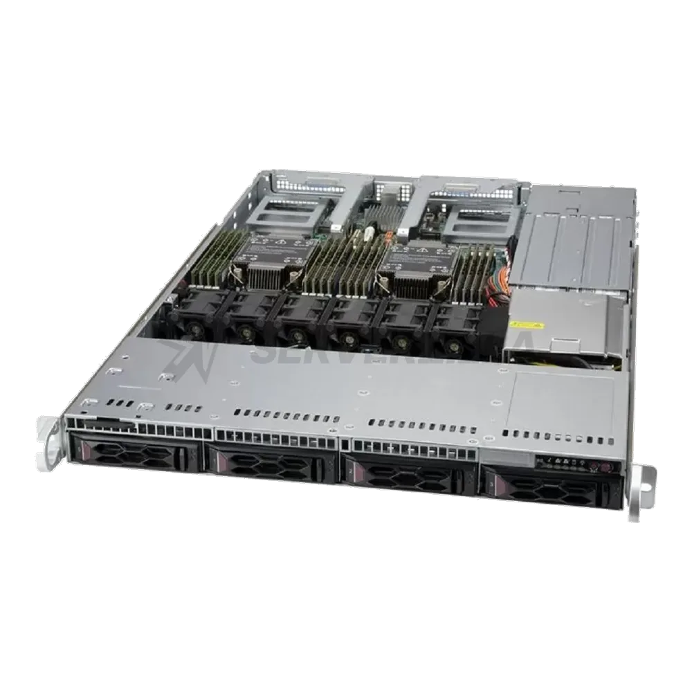 Сервер в сборе / SYS-610C-TR (bundle1) / SYS-610C-TR(bundle1): 1U / 2x Xeon Silver 4310 / 4x DDR4 32GB 1.2V3200 / 1x SSD 240GB SATA, 2.5"/ 1x Dual ports GbE RJ45 /10/100/1000 / 2x 860W Power.