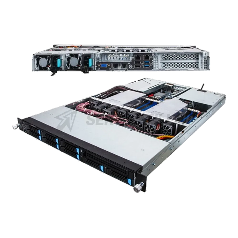 Платформа системного блока Gigabyte R180-F28 1U, 2 x LGA2011-3, Intel C612, 24 x DDR4, 8 x 2.5" SATA, 2xGigabit Ethernet 1000 Мбит/с 800 Вт