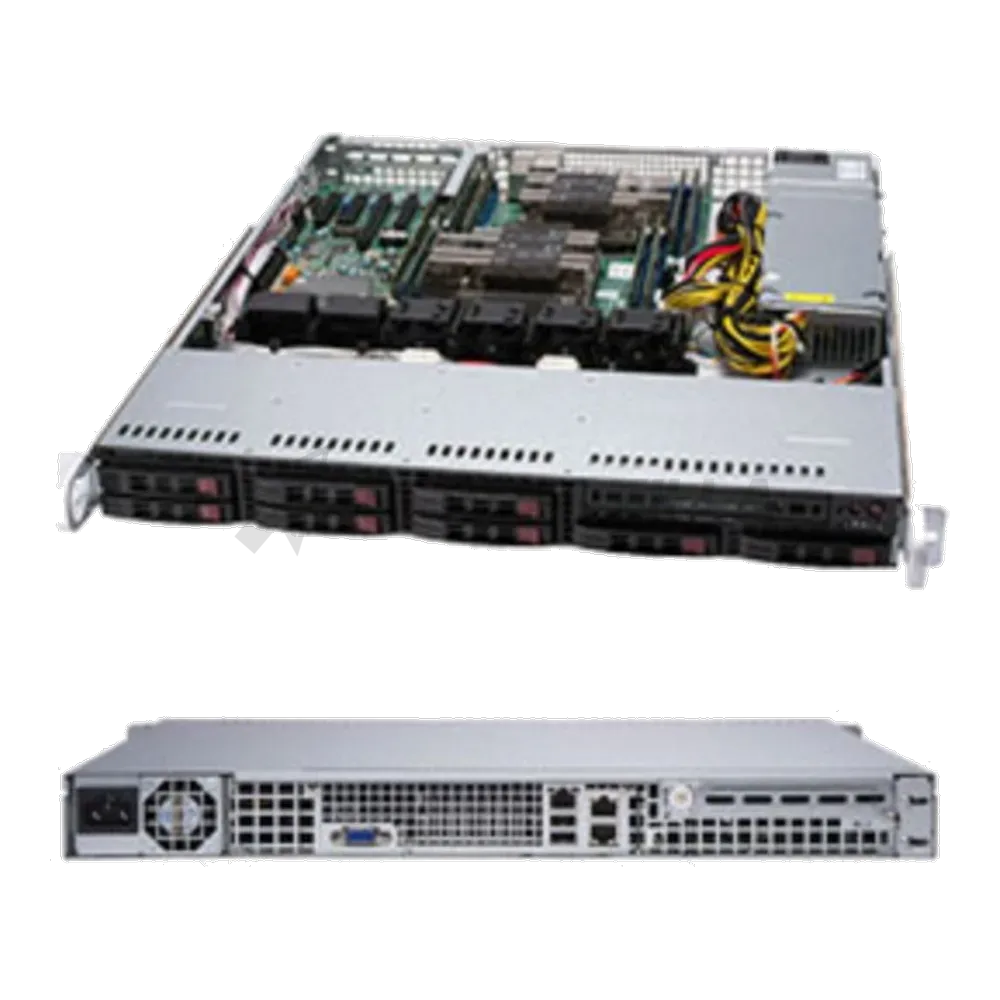 Платформа системного блока SuperMicro SYS-1029P-MT 1U, 2xLGA3647 (up to 140W), iC621, 8xDDR4, up to 8x2.5, 2x1GbE, 1x PCIEx8, 1x600W, (CSE-113MFAC2-605CB X11DPL-i)