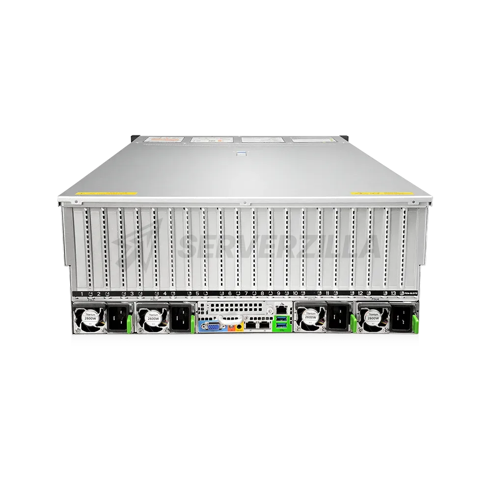 Gooxi SYR4108G-D12R-G5 4U -8 GPU platform based on AMD 9005 , compatible with 9004, 4*2700w psu, 8*GPU cables, EU cables, rail kits  2x NVMe base config — фото 2