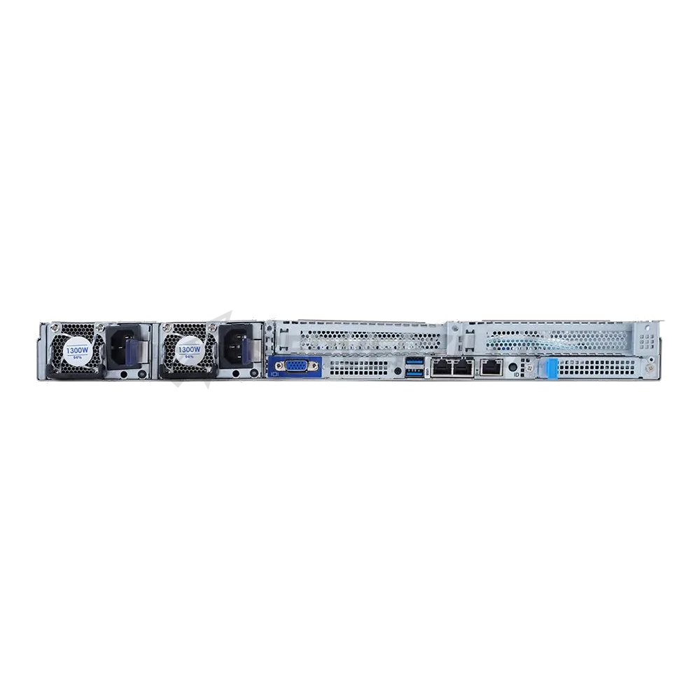 Платформа системного блока Gigabyte R182-M80 1U, 2x LGA4189, 32x DIMM DDR4, 4x 3.5" SAS/SATA, 4x 2.5" 9.5 mm SATA/NVME Gen 4, 2x 1Gb/s Intel I350-AM2, 2x PCIE Gen 4 x16, 1x OCP 3.0 x16, 1x OCP 2.0 x8, AST2600, 2x 1300W — фото 3