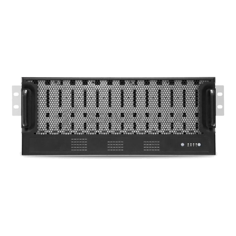 Корпус AIC XJ1-40781-02 J4078-01-35X J4078-01, 4U, 78xSATA/SAS HS 3.5" bay, hot swap JBOD, 2xSAS 12G expander with 4xSFF-8644, 2xBMC, 1600W 1+1 redundant 80+ Platinum, 31" slide rail, w/o bezel — фото 2
