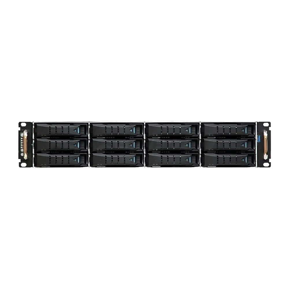 Корпус AIC RSC-2ET XE1-2ET00-18 2U, 12xSATA/SAS HS 3,5/2,5" universal bay + 2x2,5" 7mm rear HS bay, up to 12 (W)x 13H(D) E-ATX, 12G EOB backplane, Acbel 2U 80OW RPSU platinum,2x 7mm 25 hot-swap OS, rail XE1-2ET00-02 SKU change to 35X BP — фото 2