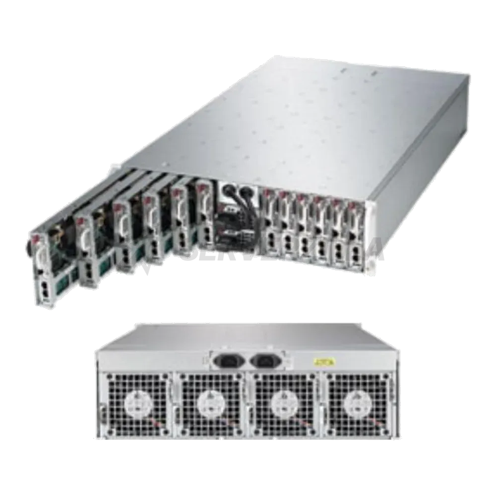 Платформа системного блока SuperMicro SYS-5038ML-H12TRF MicroCloud 3U Rackmount Server Barebone (12 Nodes) LGA 1150 Intel C224 DDR3 1600/1333