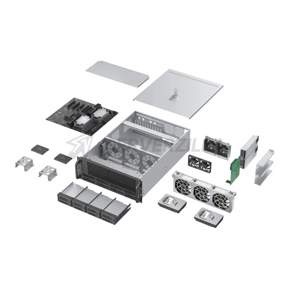 Серверный корпус/ Server case YCC YRM-46508A0, 4U, E-ATX, 8x3,5"/2,5" hotswap HDD bays, SAS/SATA 12GB/s  minisasHD backplane, 3x12038 PWM front fans, 2x8038 PWM rear fans, 2xUSB 3.0, 11xFHFL PCIe slots, depth 650mm, CRPS 1+1 2000W (2*CRPS2000D2) + PDB 3000W — фото 5