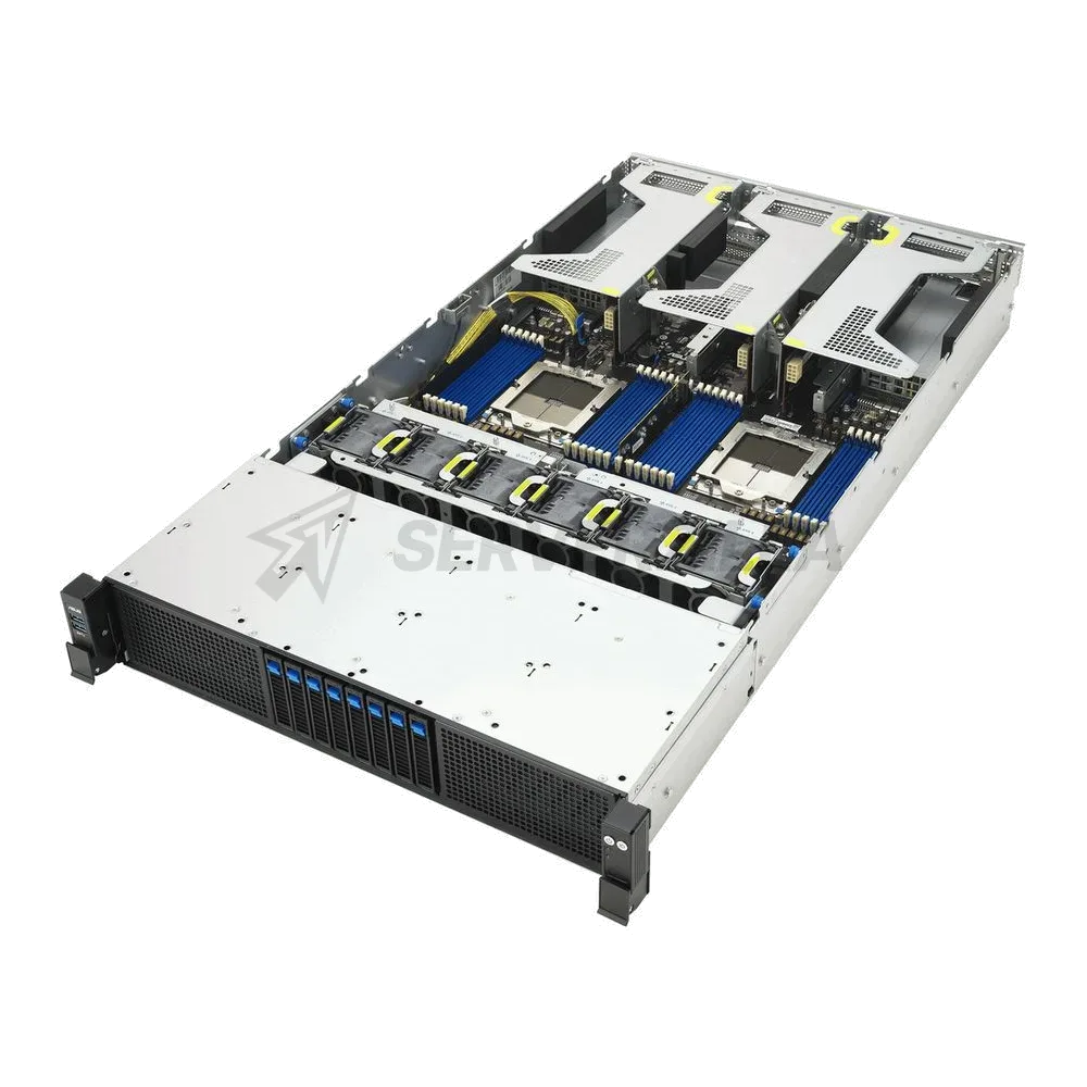 Сервер Crusader Squire 2255R (Rack 2U, 2xEpyc 9535 (64C/128T, 2.5 GHz, 256 MB), 12x64GB DDR5 DIMM ECC reg., 4x3.84TB U.2 NVMe, 2x25Gb/s SFP28, 2xL40S 48 Gb, 2x3200W, No OS) — фото 4