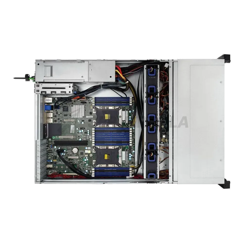 Компьютерный корпус IW-RS224-07 SLIMSAS BP 1200W*2/PDB/FAN 8038mm*4/ SLIMSAS*8 + SAS3 expander BP + rear 2.5" HDD module, tray with GRAY color without NVMe symbol mark/28"RAIL/power cord*2 — фото 3