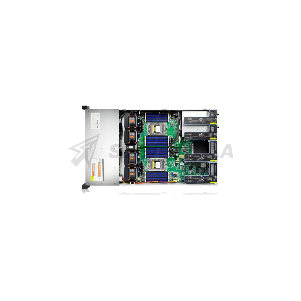 Серверная платформа/ Gooxi SR201-D12RE 2u 12 bay platform with expander backplane, based on AMD 7003 ; 2x 2.5" rear SAS/SATA; 2x 2.5" rear NVMe ; RAID 9460-8i 4G +BBU, 2xPCIe 4.0x16; 4xPCIe 4.0x8 ; RAIL kits; 2x1300W psu EU power cables — фото 3