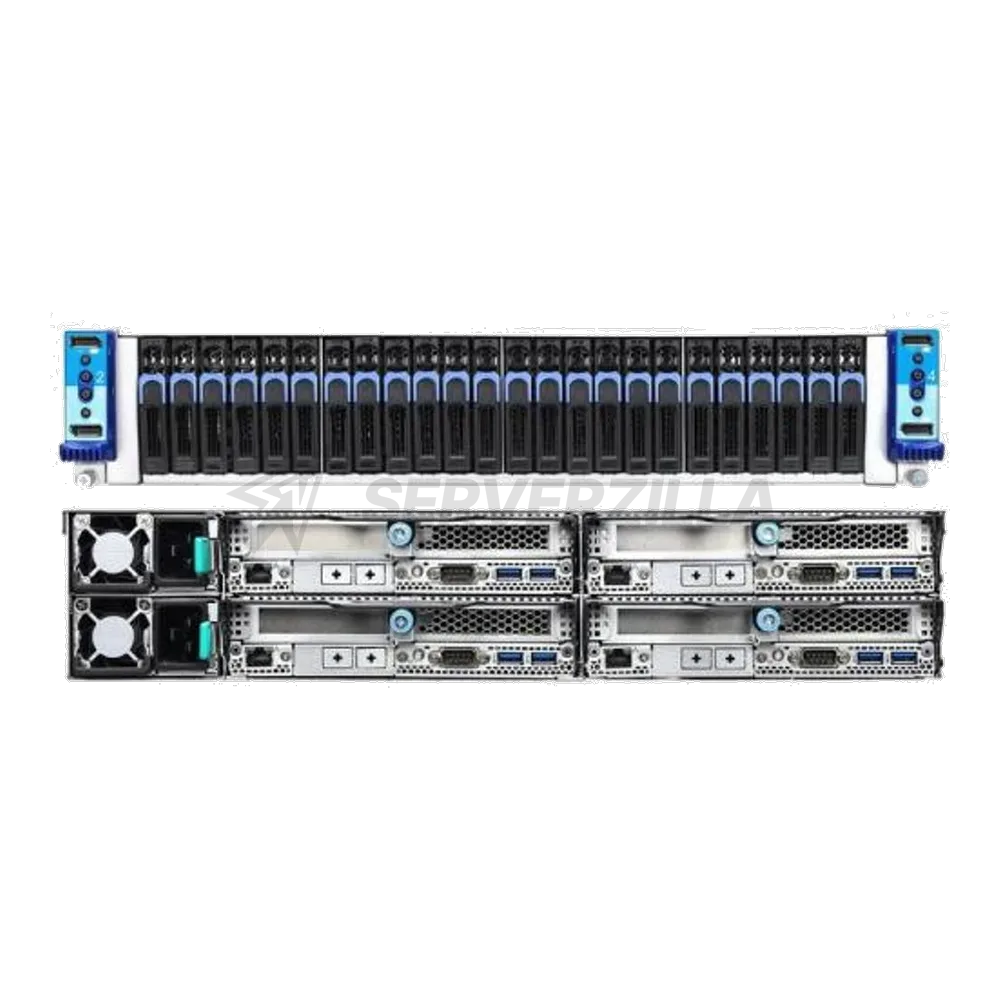 Платформа системного блока Tyan B7108T200X4-220PE6HR 2U4N 2 LGA3647 Intel Xeon Processor (6) 2.5" Hot Swapper node 1+1 2,200WRPSU, 80+ Platinum C621 (24) NVMe — фото 2
